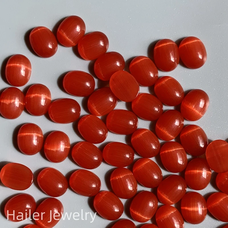 Hailer joyas custom color cabochon monalisa cat eye stone loose gemstones for jewelry