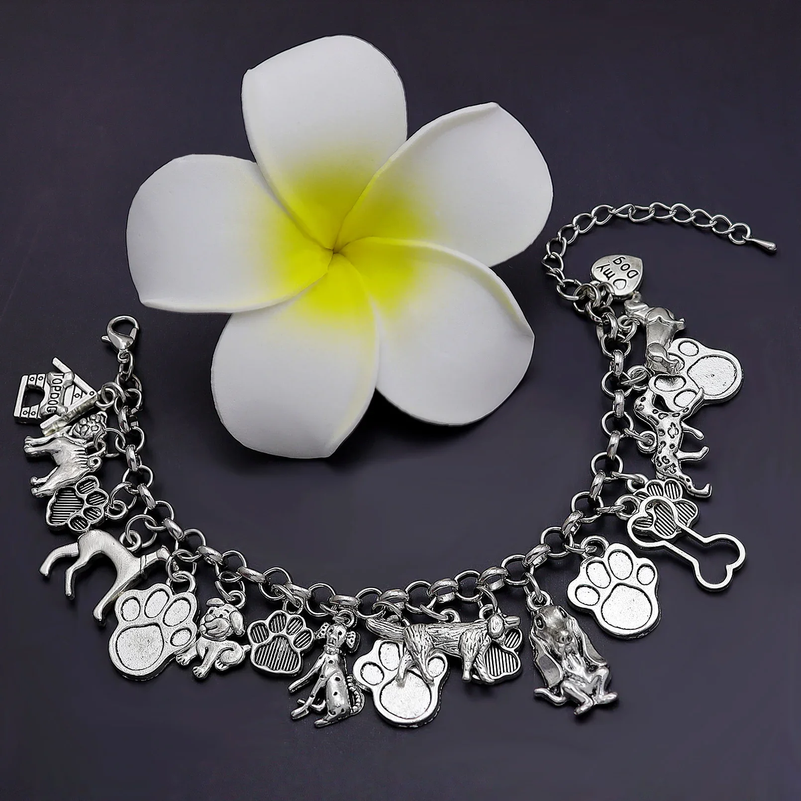 Vintage Wonderland Crystal Bangle Bracelets for Women Unisex Mirror Charms Beads Link Chain Pearl Stone Jewelry Accessories Gift