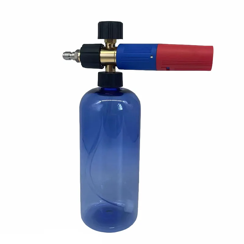 High Pressure 1L Snow Foam Cannon 1/4 Quick Release Car Wash Foam Lance Transparent Bottle