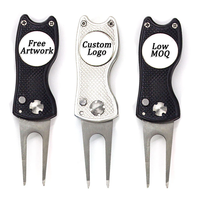 Divot Repair Tool with Removable Golf Ball Marker