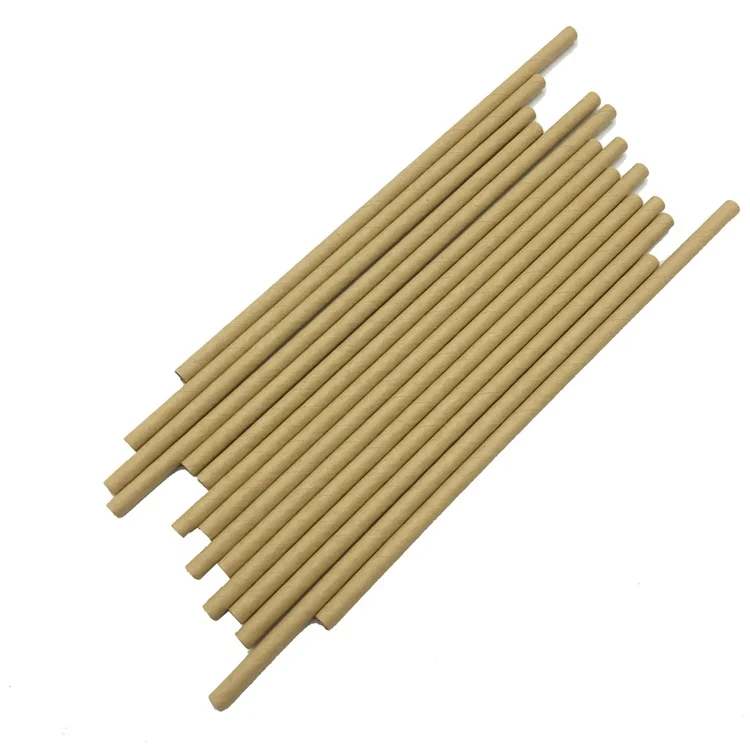 Accessories OEM 100% Full Brown Food Grade Paper Straw Eco Customized Kraft Paper Straw