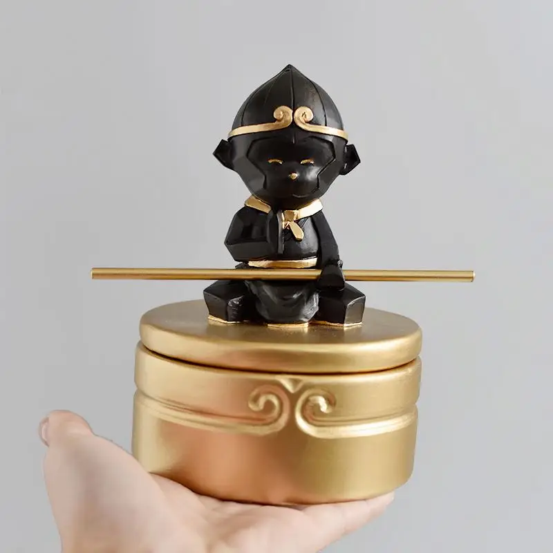  Housewarming Congratulatory Gift Statue China Resin Home Decor Monkey King Tea Table Decoration Ceramic