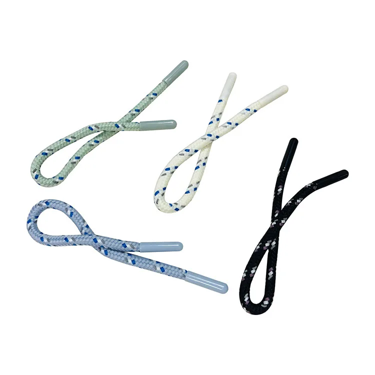 Multi-Purpose Polyester Reflective Material Round Shoe Laces Hoodie Draw String