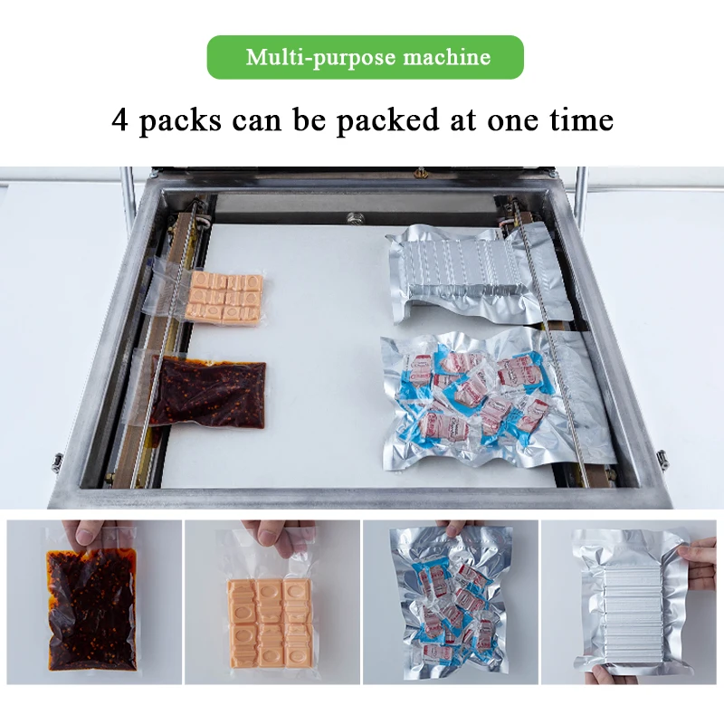 Huapai Automatic vacuum packing sausage  meat  Commercial Rice Vacuum Sealer Machine Home Packaging food vacuum package machine