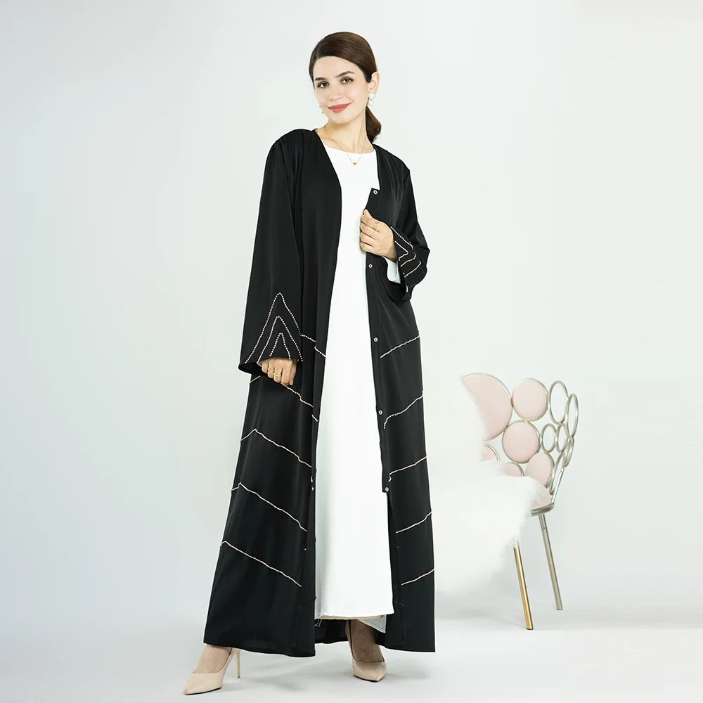 Новый дизайн Исламская одежда Nida Dubai Abaya женское мусульманское платье скромная абайя оптовая продажа