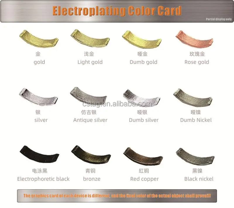 CS Custom Metallic letters labels thin electroform gold nickel 3D logo transfer embossed decals metal stickers with adhesive