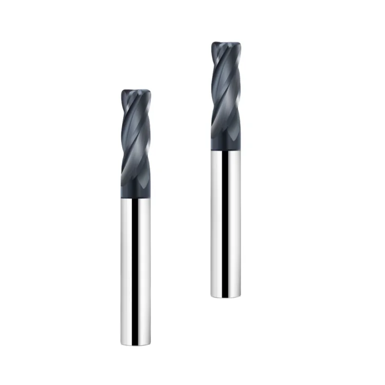 Tungsten Cobalt Alloy Endmills Corner Radius Bull Nose cutter Solid Carbide Spiral 4 Flutes High Hardness Solid End Mills