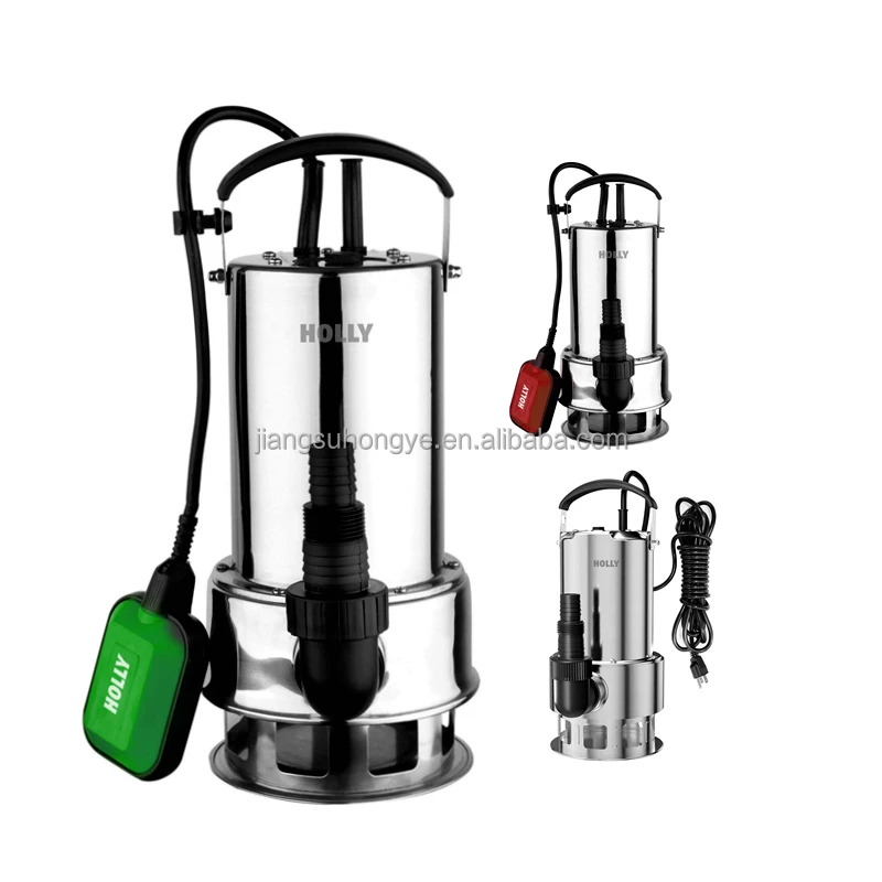 Auto Manuel 1/1.2/1.5 HP Stainless Steel 2 in 1 Clean Dirty Water Sump Pump ON-OFF Switch 550W/750W/900W/1100W Submersible Pump