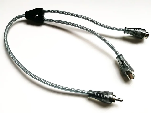 1rca female to 2x dual rca male av splitter cable