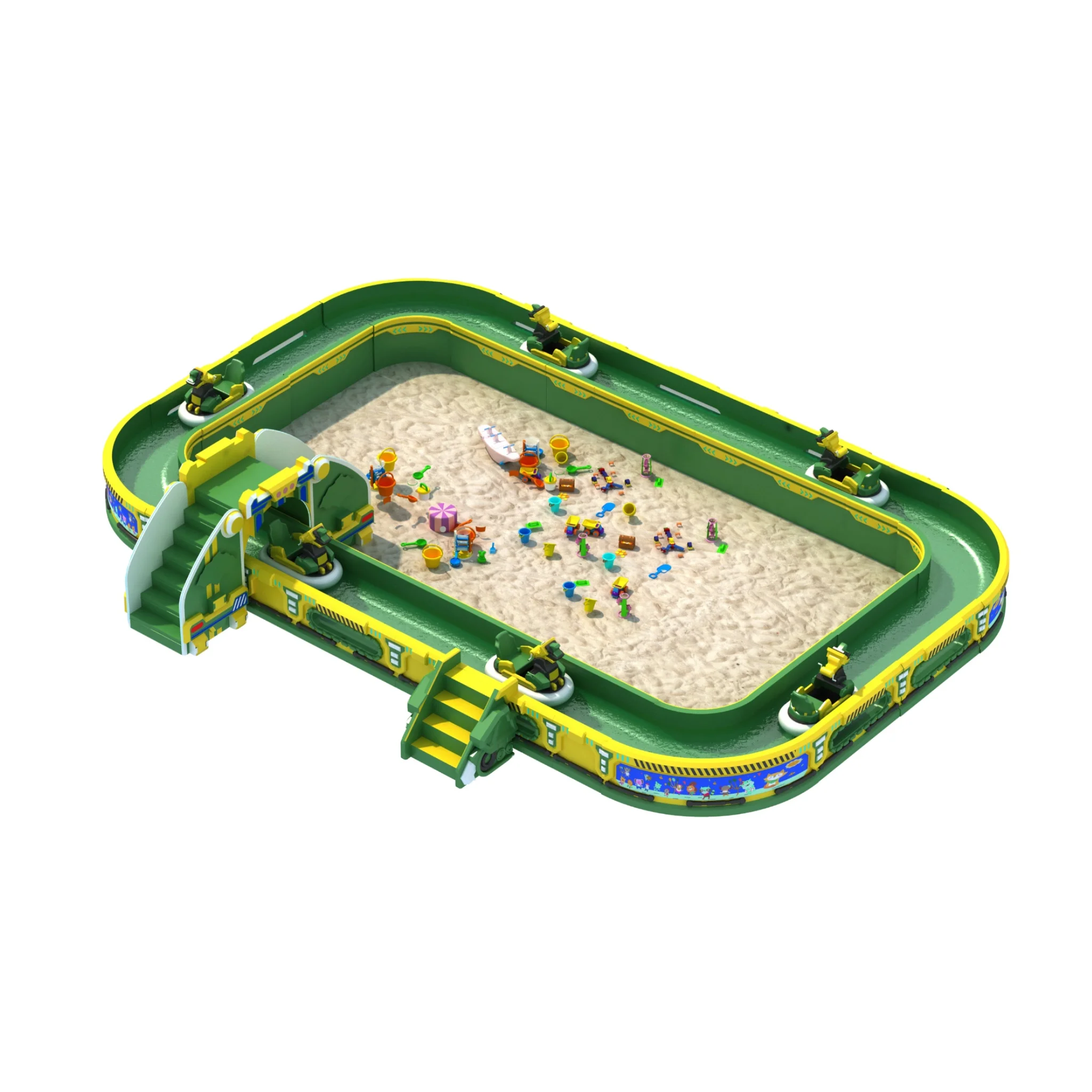 Outdoor Public Playground Equipment Educational Fiberglass Electric Boat Drifting Water Channel & Water Play Table for Amusement