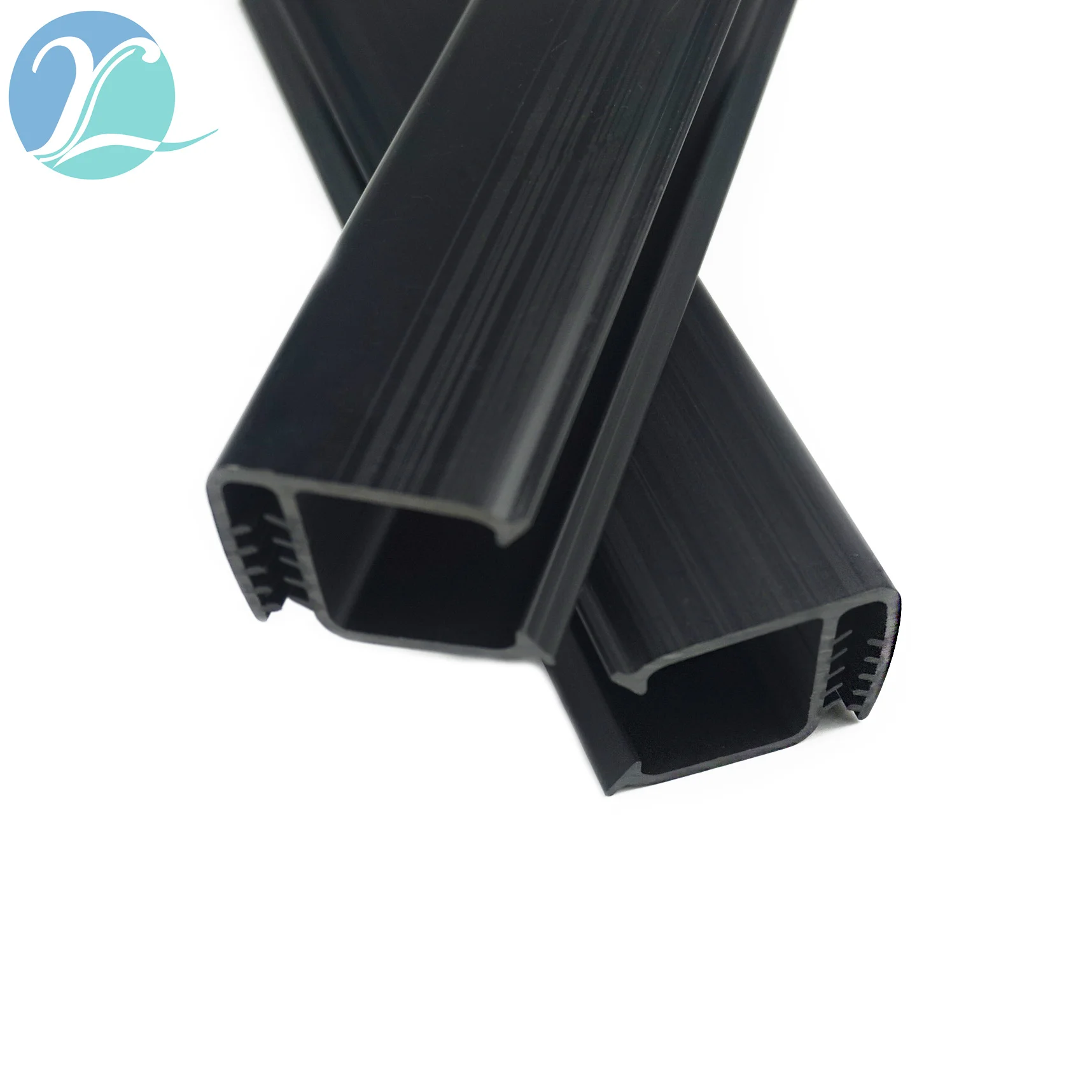 PVC U-shaped automotive sealing anti-collision strip card slot steel plate sightseeing car glass embedded strip decoration