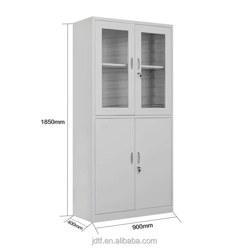 Modern Customizable Colors Steel Furniture 2 Swing Steel Glass Filing Cabinets Customizable Lock Factory Price Commercial Use