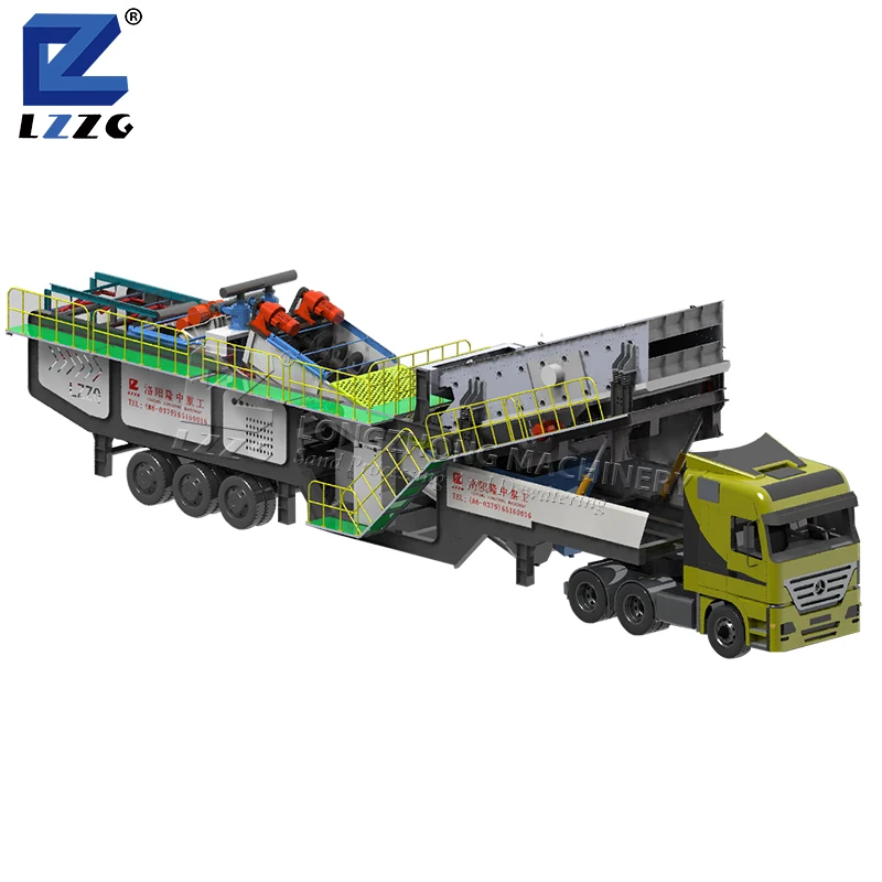 Portable YD series mobile sand washing plant