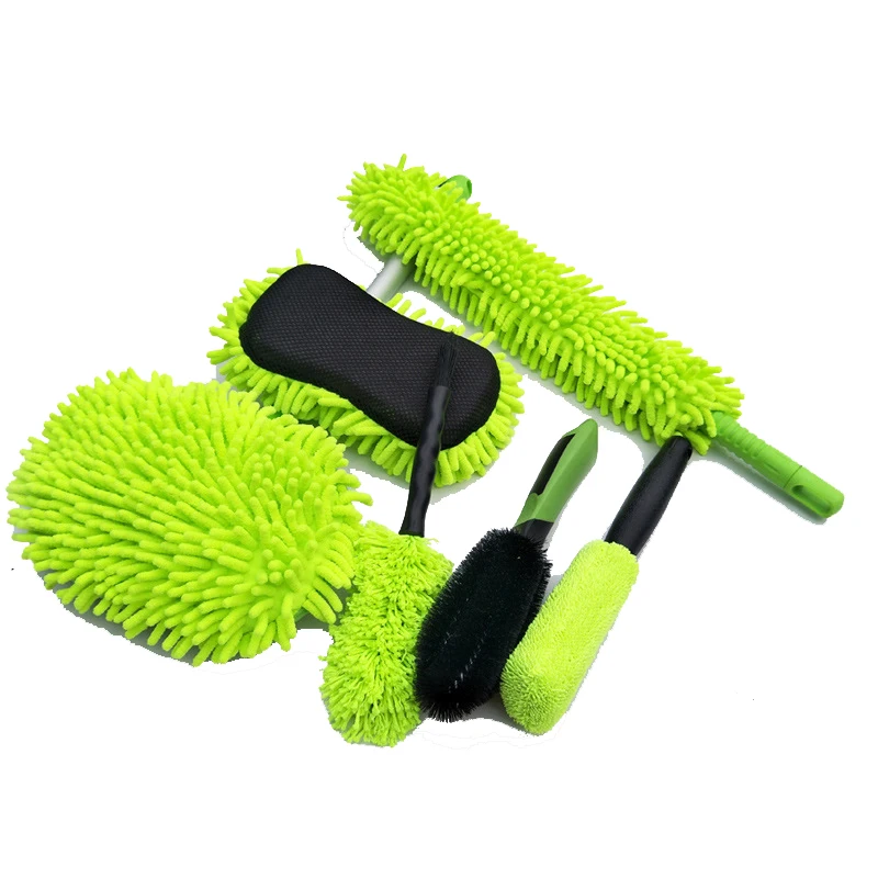 Аксессуары для ухода за автомобилем, полотенце для мытья, подушечка-аппликатор из микрофибры, щетка для детейлинга, наборы инструментов для мытья рук из микрофибры, набор для чистки автомобиля