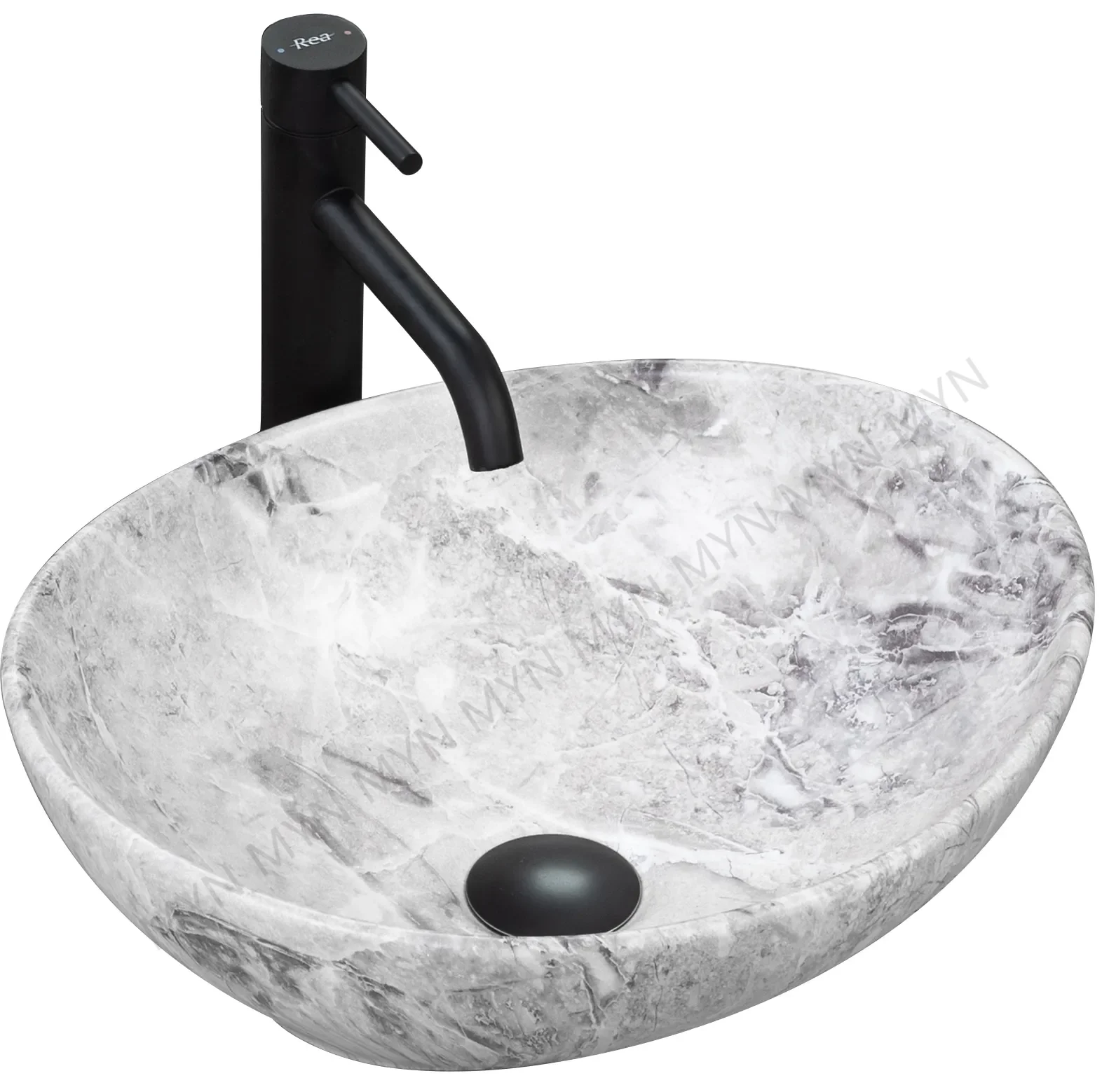 Hot Sale OEM/ODM Porcelain Bathroom Small Size countertop black Marble washbasin Color Sink