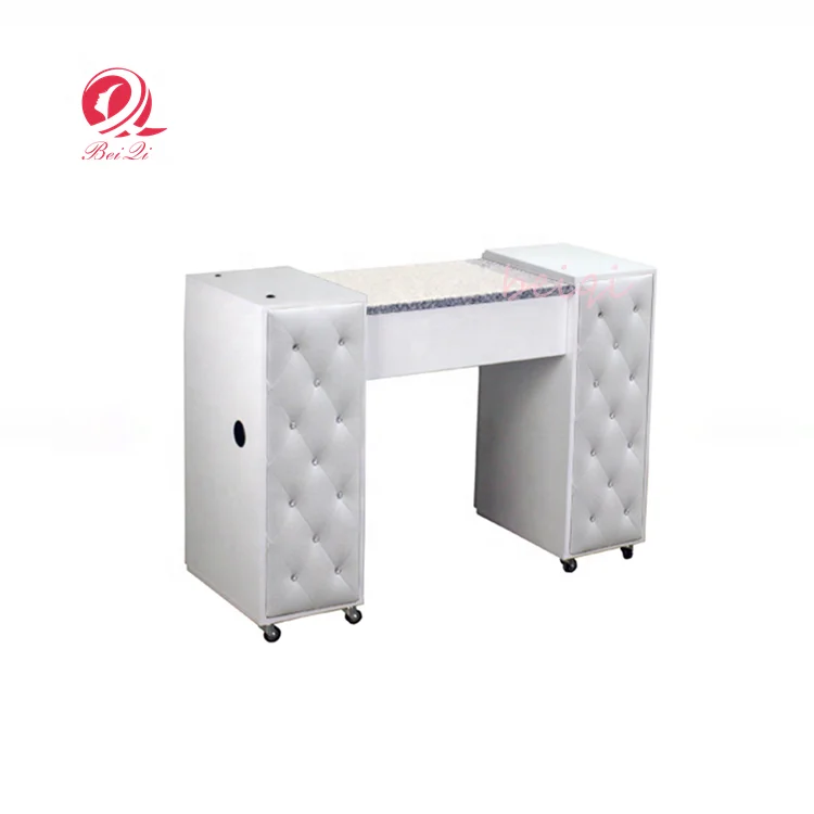 Modern antique foldable black crystal manicure salon set nail dryer table