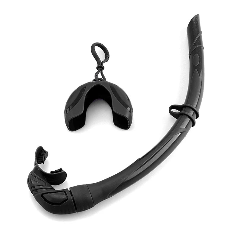 Custom wholesale diving tube Snorkel Breathing Tube full silicone swimming snorkeling Scuba diving equipment for Adults