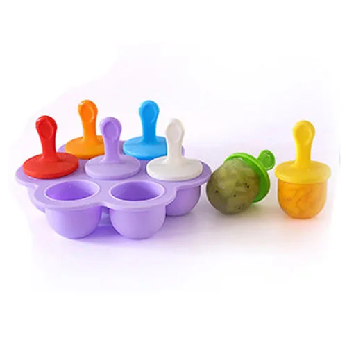 MIni diy 7 cavities Popsicle Maker Kids silicone Mold for making Ice Cream