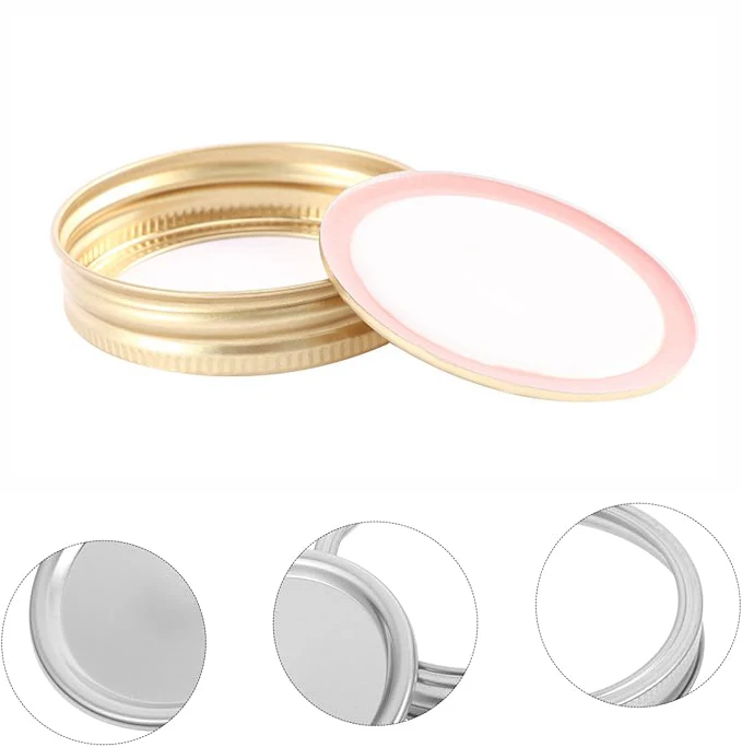 Gold Silver 70mm 86mm Price Twist off Tinplate Beverage Bottle Food Canister Jar Storage Leakproof Cover Cap Lid Custom Logo