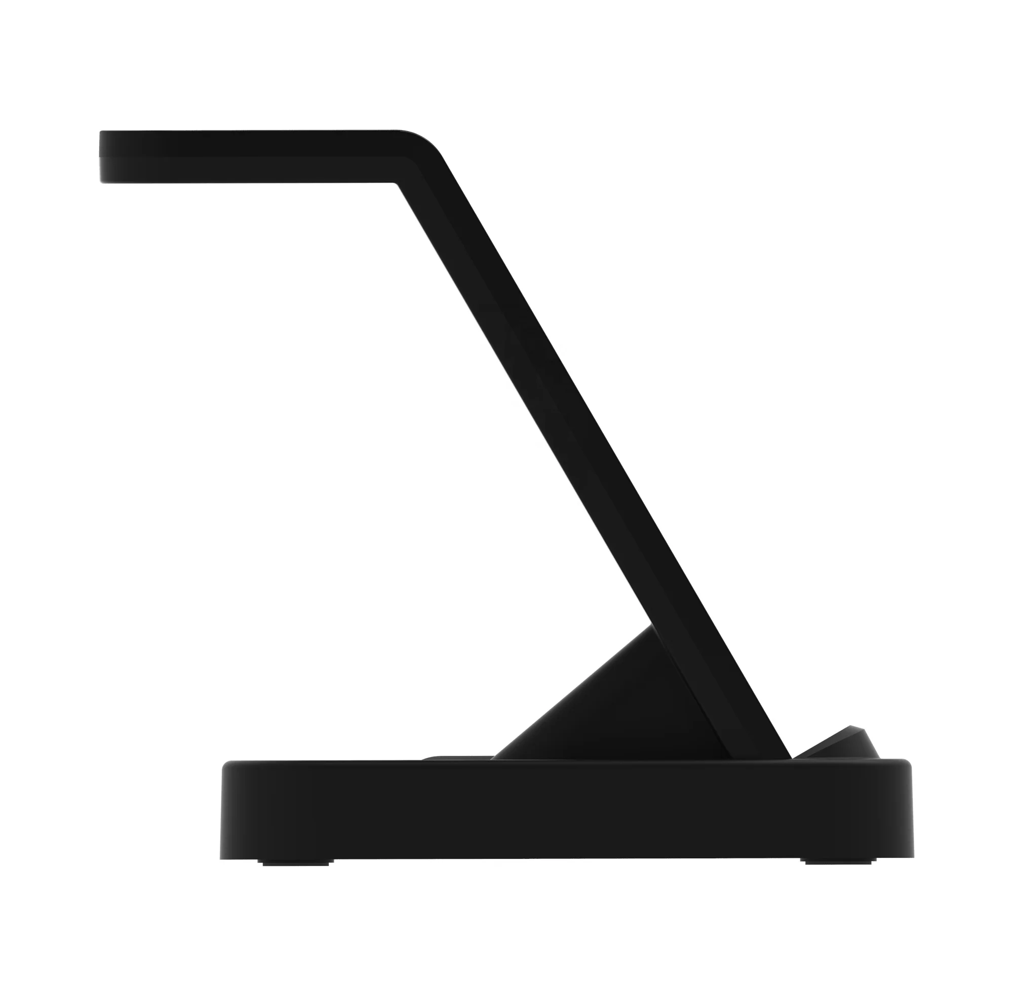 Black 4 in 1 Fast Wireless Charger Station for Qi Enabled Mobile Phone and Galaxy Watch and Galaxy Buds with USB Output Charging