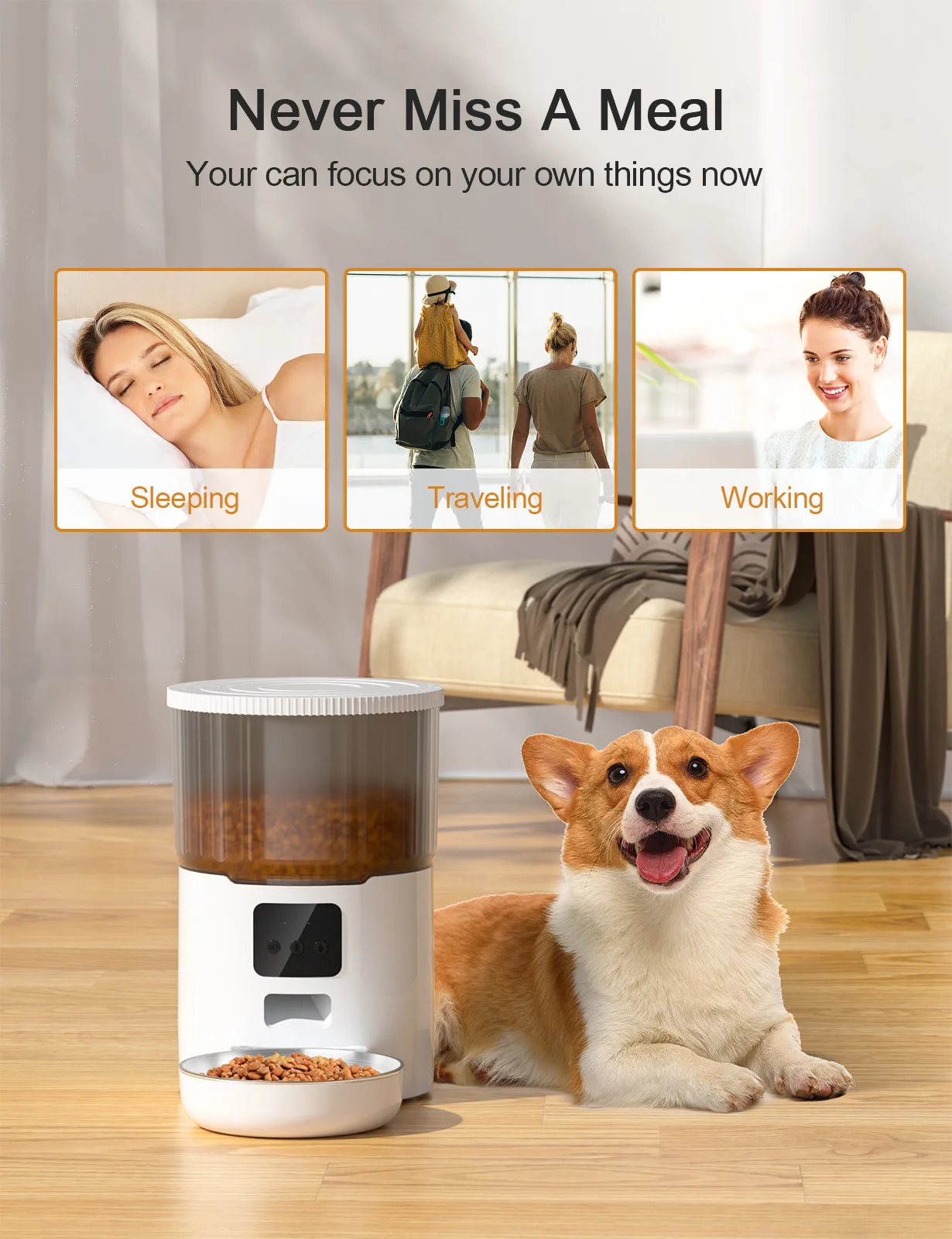 2022 New Product Custom Wifi Control Cat Feeder Xiaomi Automatic Pet Feeder With Automatic Smart Pet Food Feeder For Cats