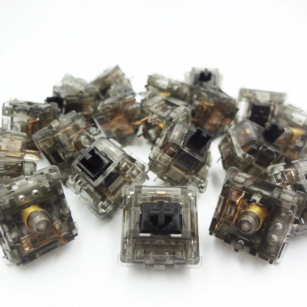 DUROCK линейный переключатель механические переключатели с 62g 67g 78g позолоченный пружинный Smokey корпус черный стержень Linears