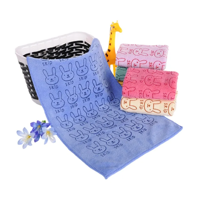 Hot kids european hand glove wash towel custom print terry towelling fabric in low price