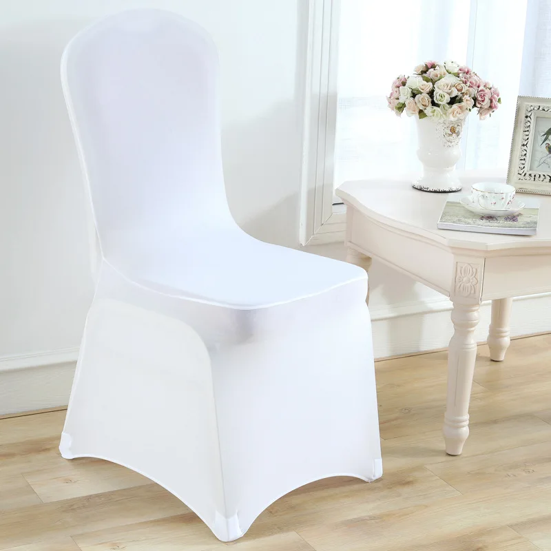 Wholesale cheap stretch banquet wedding decoration white spandex chair cover