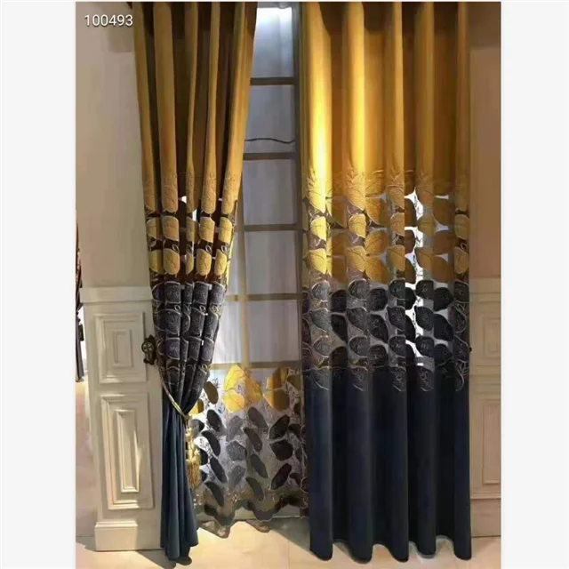 Wholesale China Cheap Customized Chenille Embroidered Shade Curtain For Home And Hotel