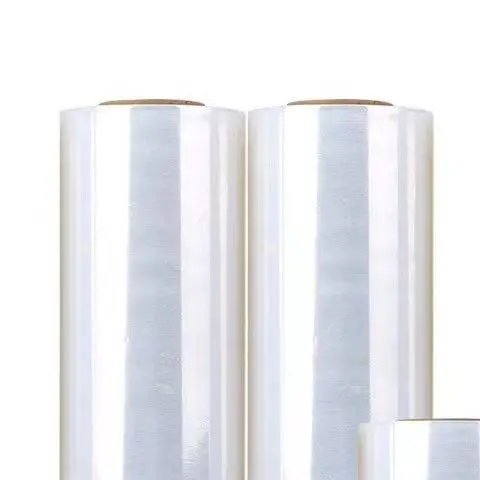 plastik film stretch wrapping roll adhesive tape shrink wrap film virgin roll 50cm
