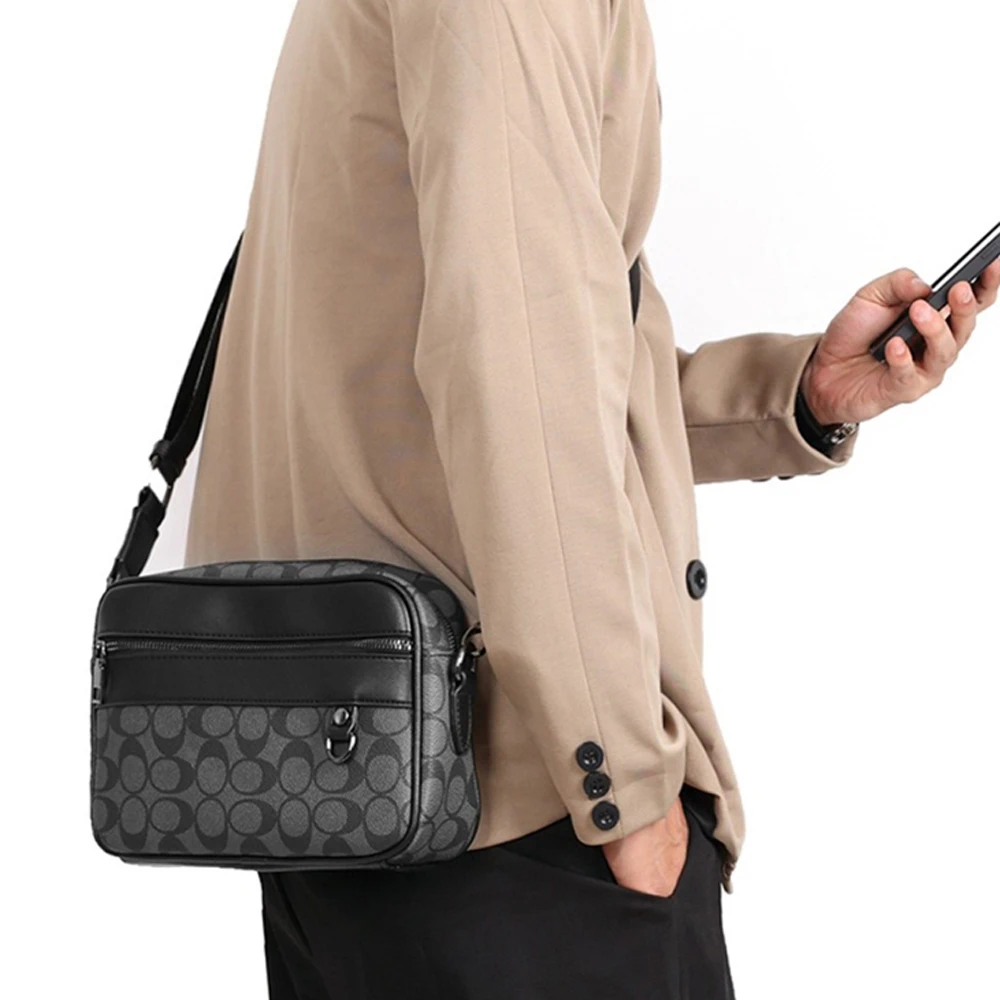 Small batch customized printed messenger bag for men