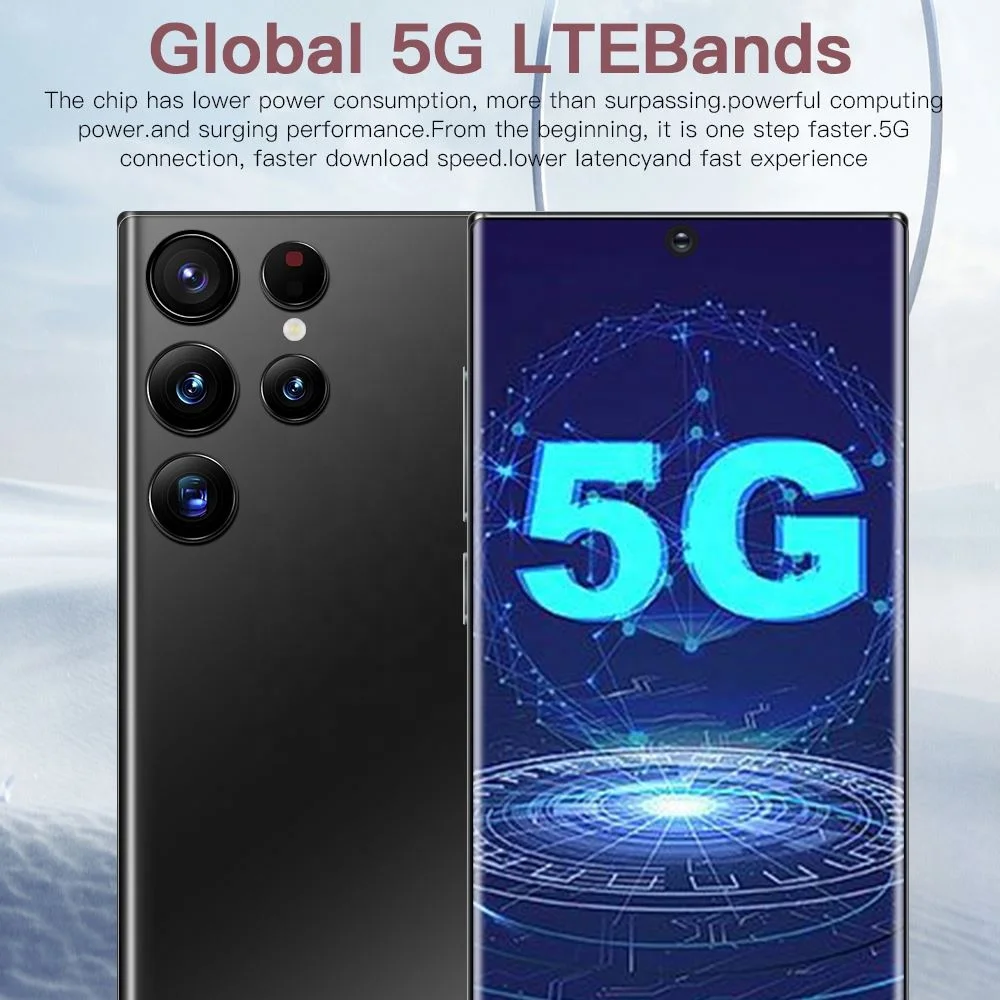 Hot Selling S22 Ultra + Original 7.3 Inch 16gb+1tb 32mp+64mp Android 12.0 Gaming Phone 5g Mobile Phone Cell Phone Smartphone