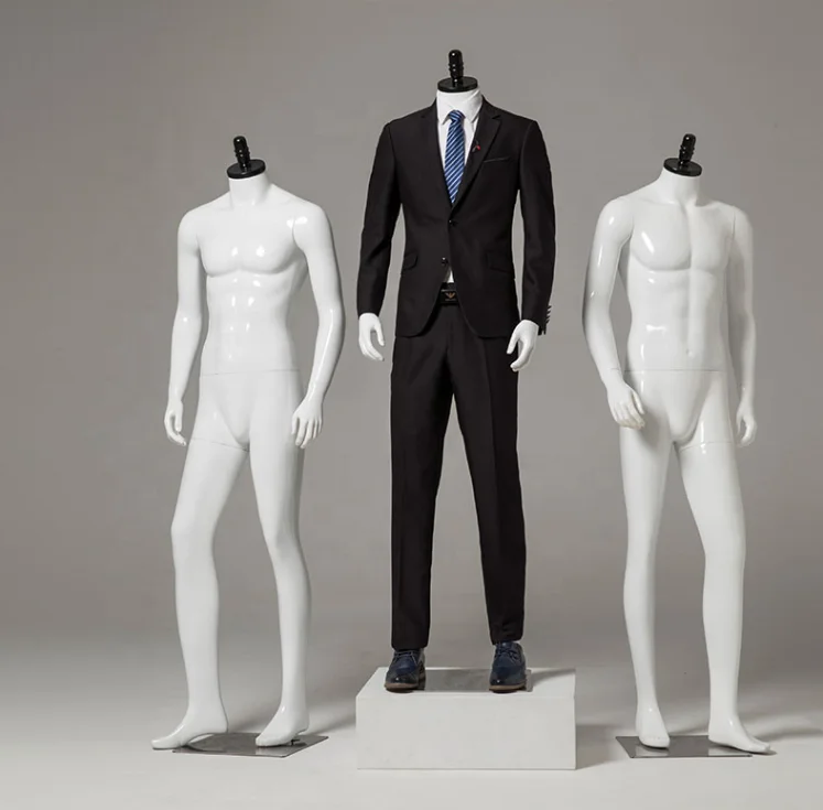 Popular White Male Headless Mannequin Fiberglass Men Dummy Model For Shop