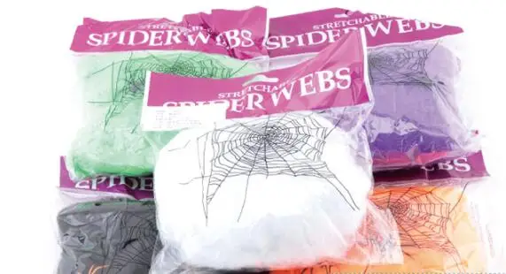 Halloween Stretch Spider Webs Indoor Outdoor Spooky Spider Webbing With Spiders For Halloween Decorations