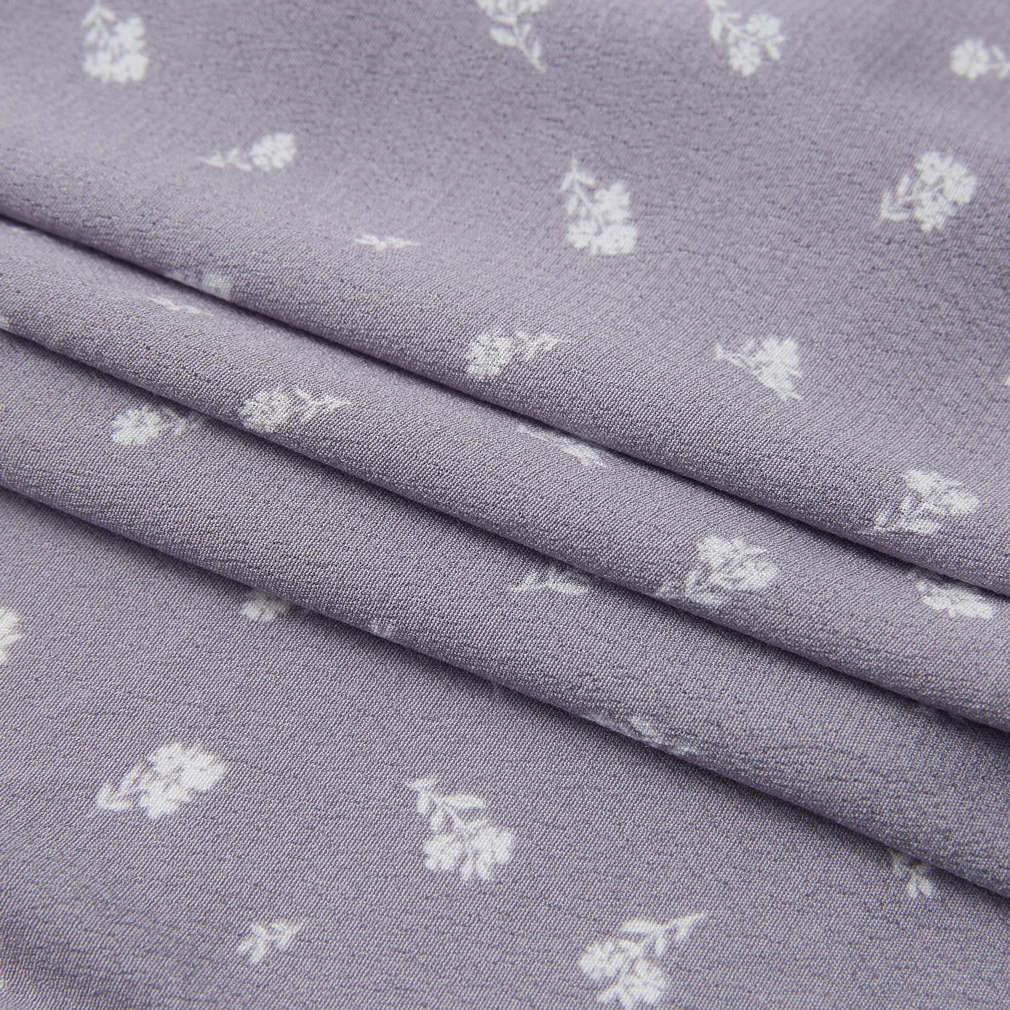 New design crepe 53% viscose 47% rayon printed floral  100% rayon poplin fabric for dress