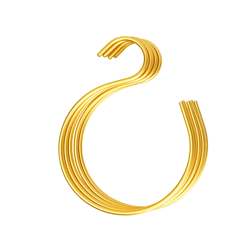 Shiny Display Gold Metal Hanger Aluminum Wire Hangers for Scarf