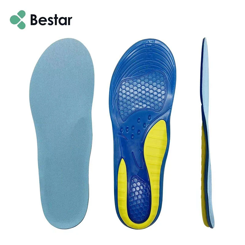 Bestar Comfortable Massaging Arch Support Silicone Gel Insoles for Shoes