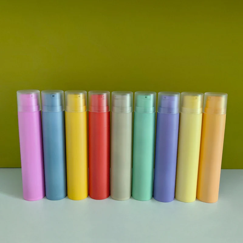 Customized vacuum airless pump toothpaste bottle color empty cosmetics packaging PP material vacuum toothpaste tube