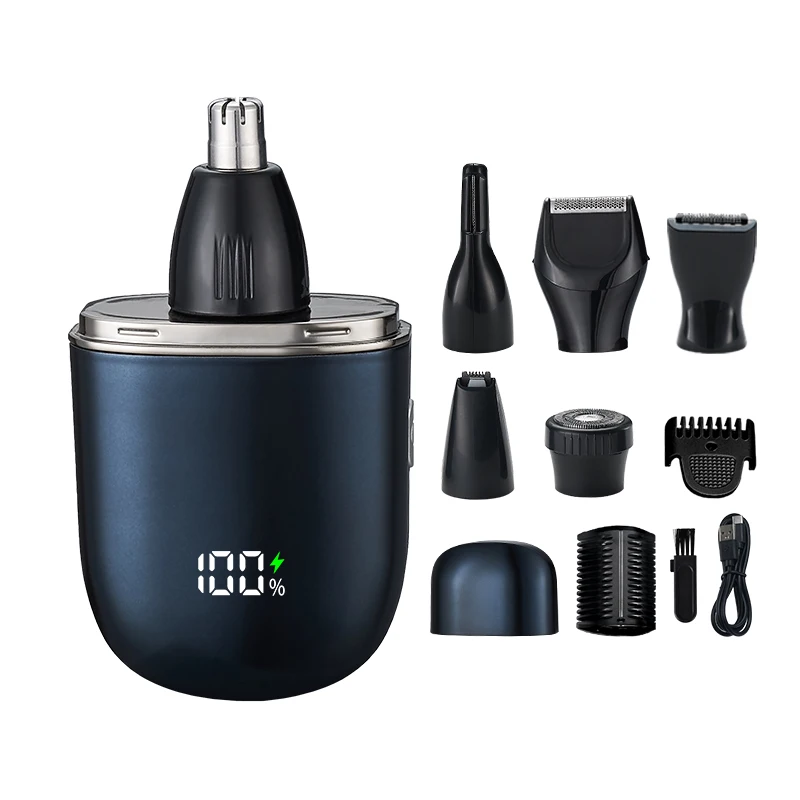 6 In 1 Multifunction Painless Usb Body Epilator Hair Remover Nose Beard Eyebrow Trimmer Men Shaver Mini Nose Hair Trimmer