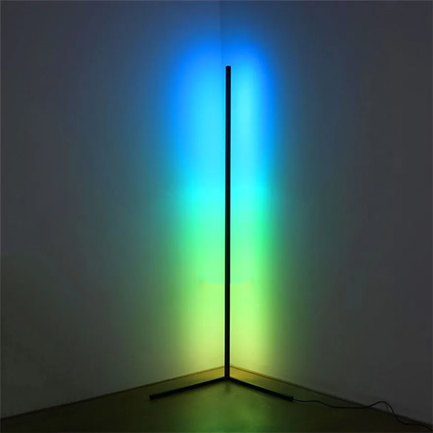  Современный напольный светильник RGB для спальни с дистанционным управлением меняющий цвет минимальный вертикальный