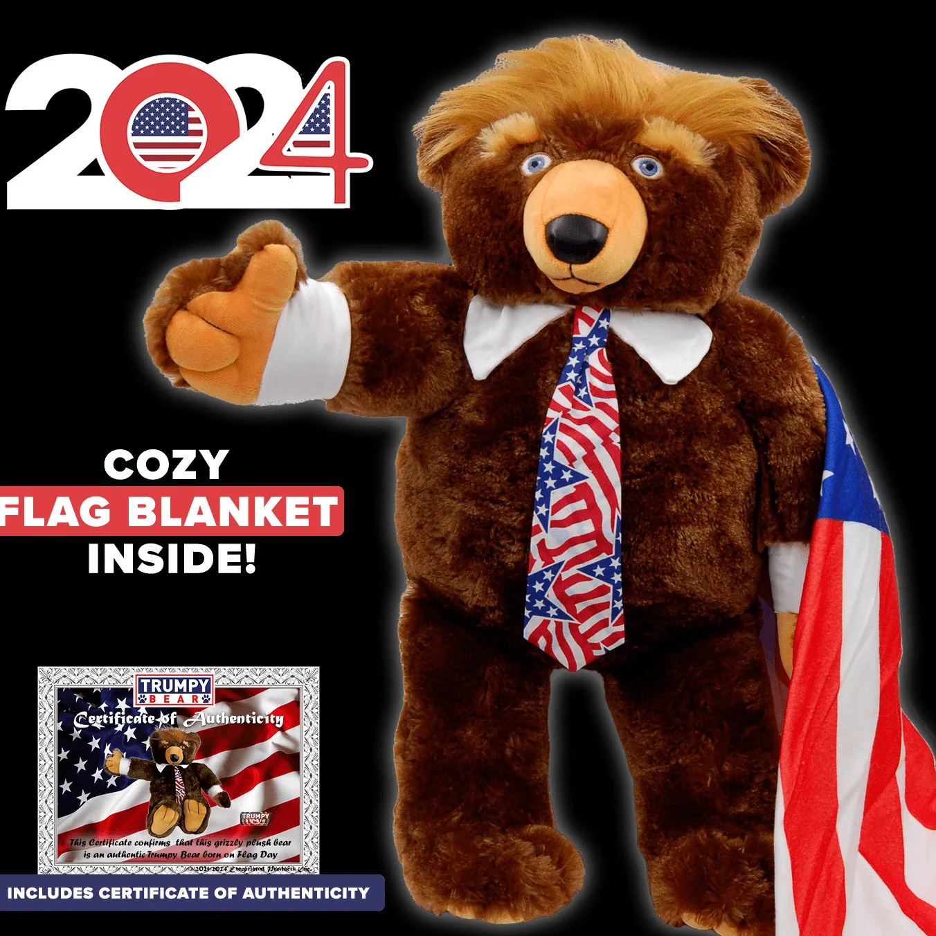 35cm Large American Teddy Bear Plush Toy Doll Bear Funny Gift Cute Patriotic Gift Wholesale in Stock