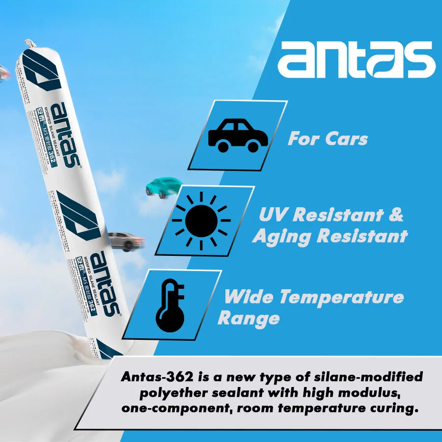 Antas-362 600Ml Gap Filling And Joint Sealing Msds Auto Car Glass Polyurethane Silicone Sealants For Abs Plastic