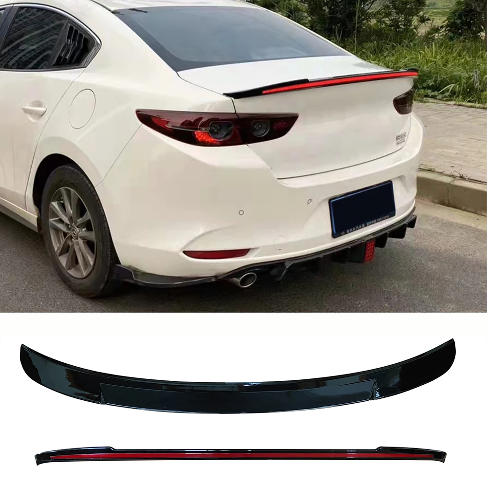For Mazda 3 Axela 2014-2019 Car LED Spoiler Auto Turning Signal Flexible Strip Lamp  Rear Trunk Tail