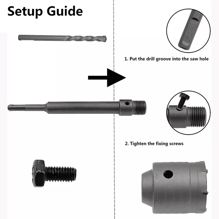 TCT Tungsten Carbide Core Drill Bit Hole Saw Cutter Set For Brick Concrete Cement Stone Wall
