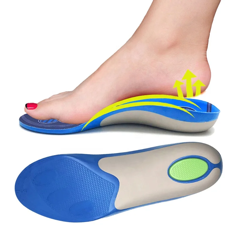 Plantar Fasciitis Feet Insoles Arch Supports Orthotics Inserts Relieve Flat Feet, High Arch, Foot Pain Sports Orthopedic Insoles
