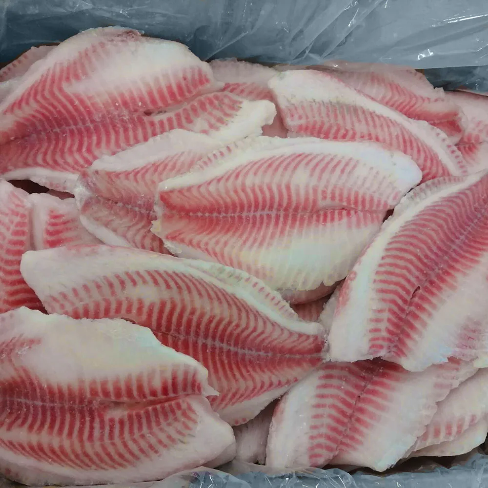 Custom10lbs Per Carton Frozen Fresh Nile Tilapia Fish Fillet Export Wholesale Price 5oz