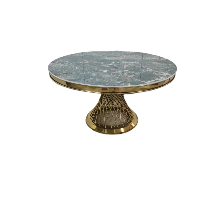 Free Sample Marble Glass Designs Extendable Modern Folding Luxury Chair Acrylic Furniture Wood Dining Table