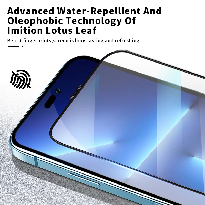 Amazon Premium Quality Top Glass D Pro 3D Silk Print Full Glue Tempered Glass Screen Protector For iPhone 14 13 12 11