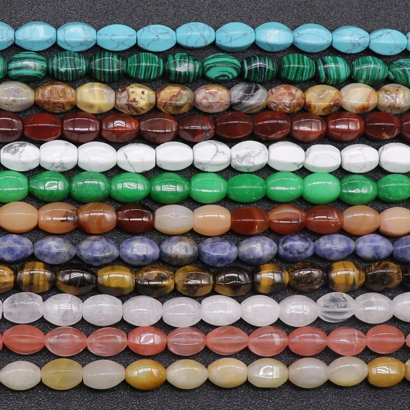 Natural agate crystal quartz stone lantern beads scattered beads melon beads diy bracelet necklace lighting accessories