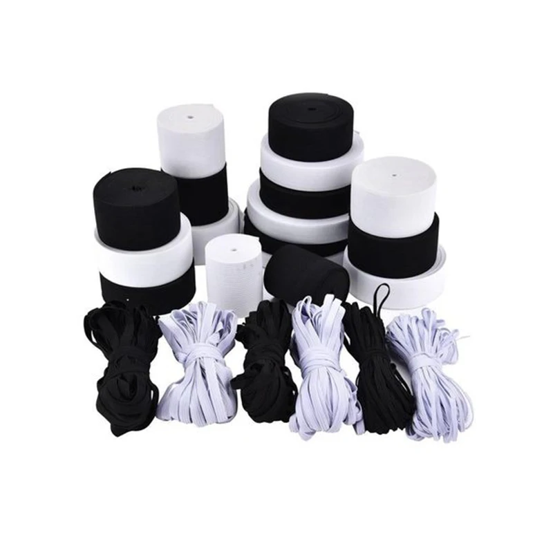 
ready to ship 7mm width Spool Elastic 110 yards one roll high quality Knit Elastic Band 3mm 5mm Knit Elastic Spool 
